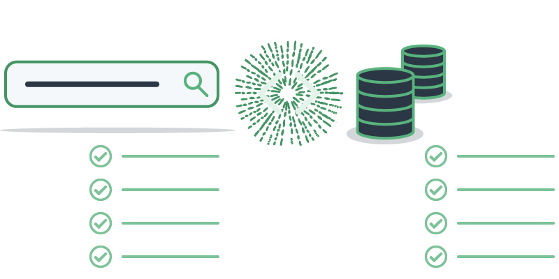 Designing app search != designing a database