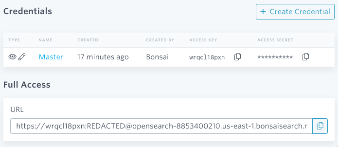 Bonsai - Credentials