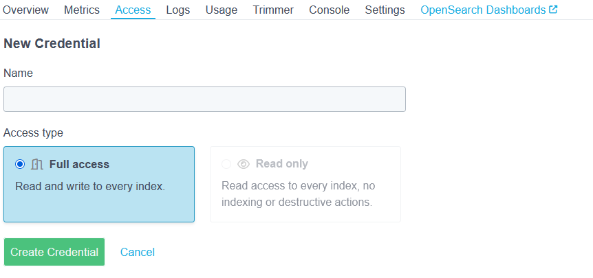 Credential details view