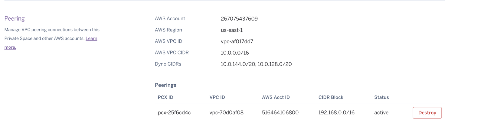 Peering Request Accepted
