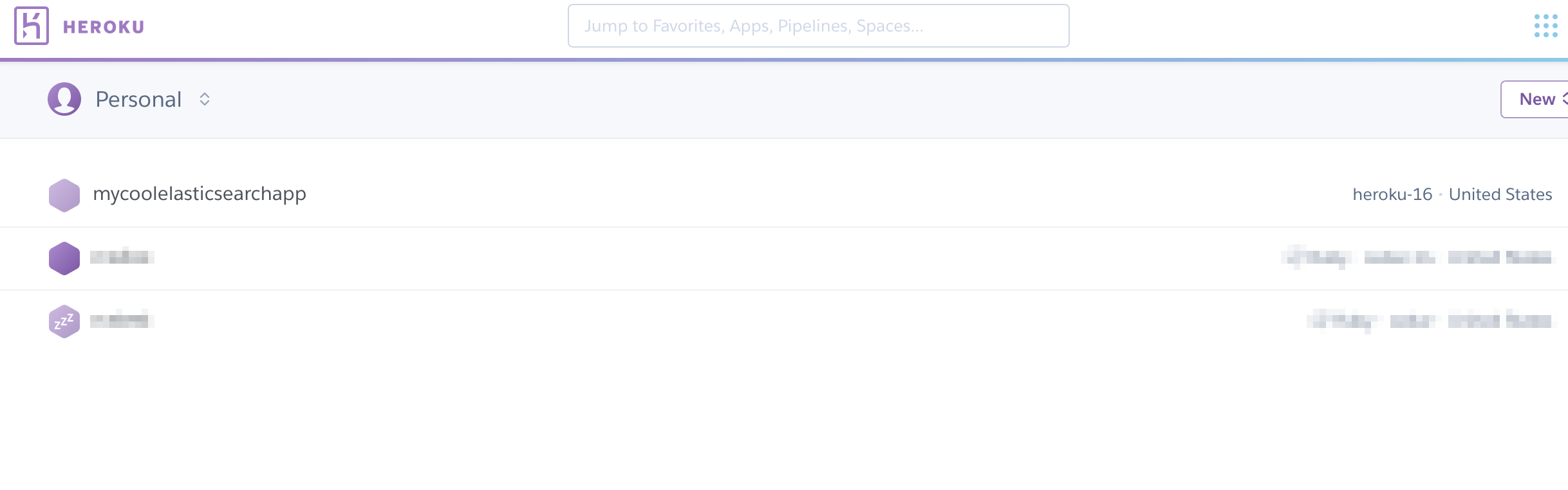 Heroku App Dashboard