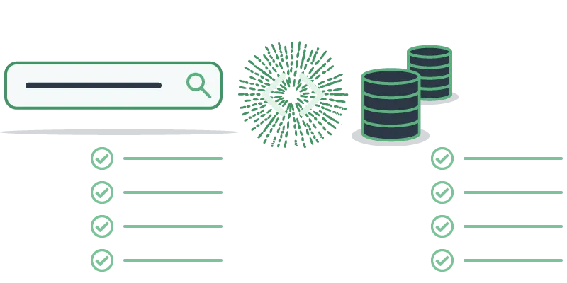 Designing app search != designing a database