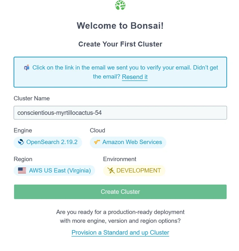Email verification pending